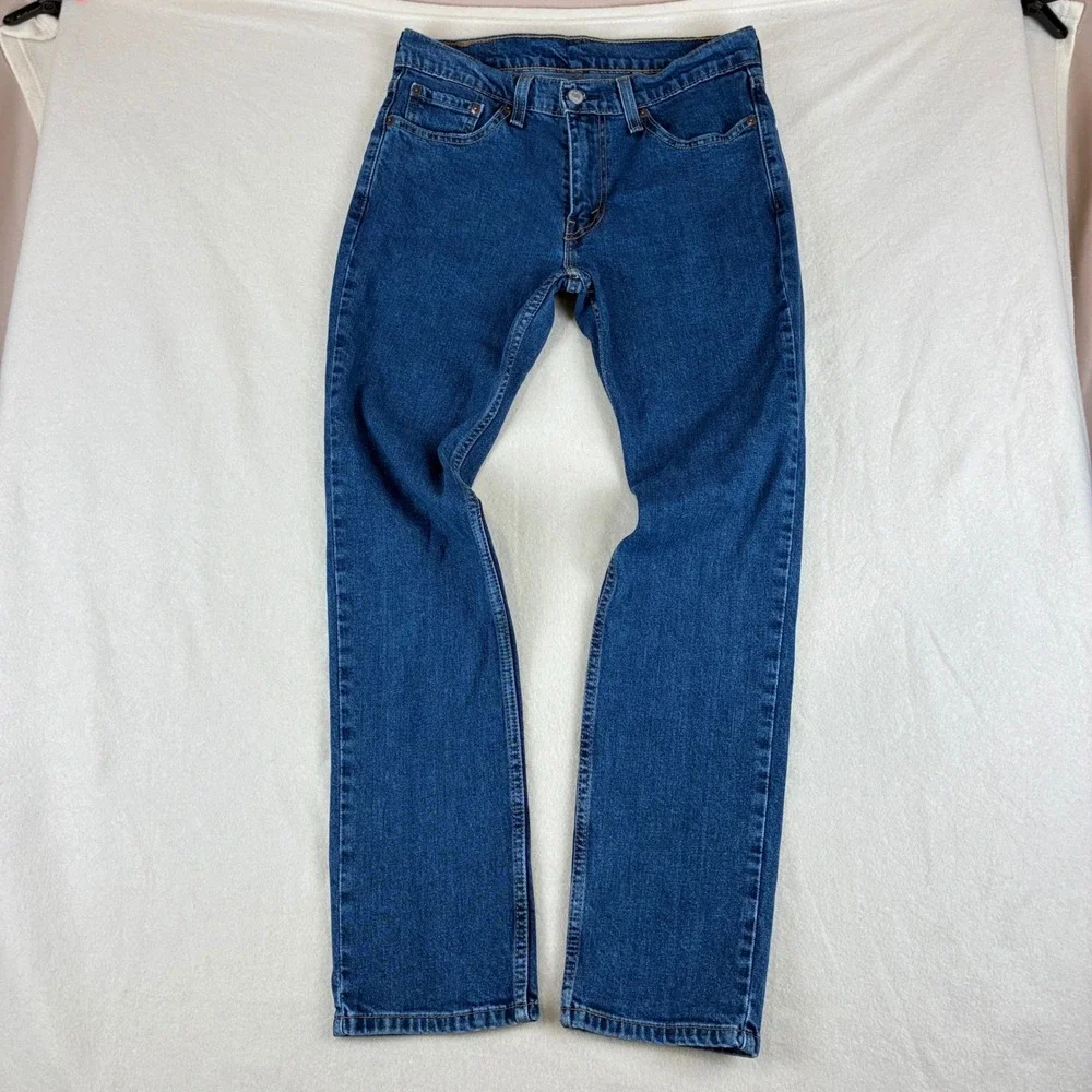 Levi Mens 511 Slim Fit Jeans 30x30 Cotton Blue Medium Wash Denim Casual Modern